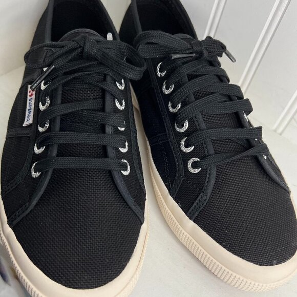 Superga Shoes - Superga Black Classic Platform Sneaker - Women, Size: 9.5US / 41EU